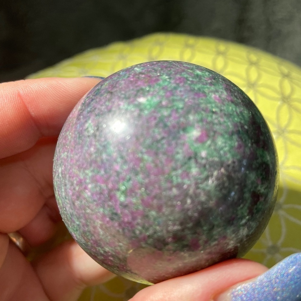 Crystal sphere- Ruby in Zoisite